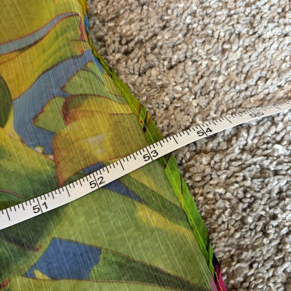 Trina Turk Swim Cover-Up Maxi Dress ~ Polynesia Palms - Sheer Size Small - Picture 9 of 9